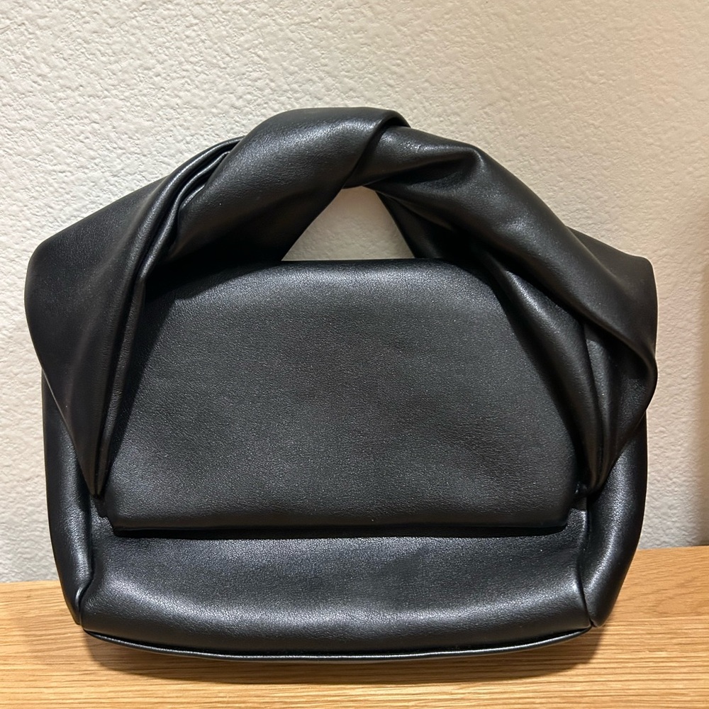 Black Purse with Gold Chain Strap